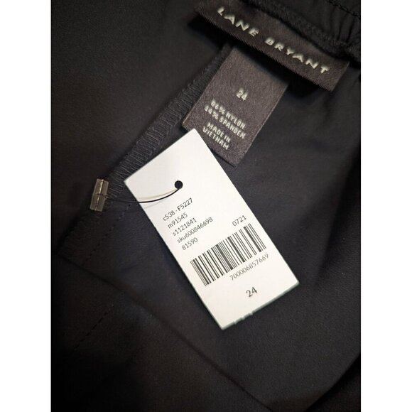 Lane Bryant Wide Leg On The Go Mid Rise Draped Trouser Pants Black Size … - Picture 8 of 12